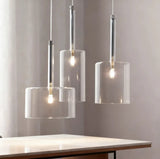 Lampadario Moderno LED in Vetro Altezza Regolabile per Sala da Pranzo – Luce Calda