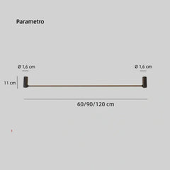 Plafoniera LED lineare da soffitto moderna in metallo nero per soggiorno