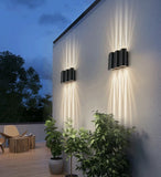 Applique da Esterno Led Doppia Luce Moderna Nero in Metallo