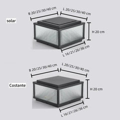 Lampioni da Giardino Led Solari Cube Design Moderno