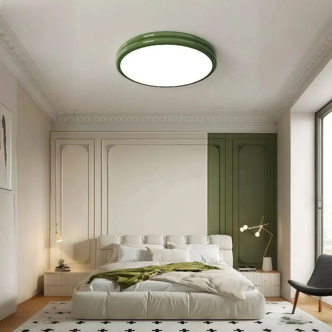 Plafoniera rotonda da soffitto stile nordico LED dimmerabile per camera da letto