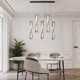 Elegante Lampadario in Cristallo Moderno a Spirale