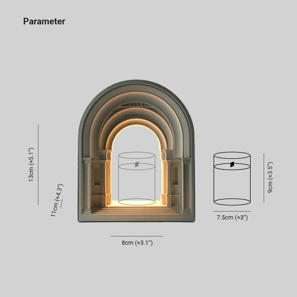Lampada da Tavolo Art Deco con Design Architettonico