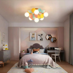 Plafoniera moderna per cameretta con sfere in vetro dimmerabile
