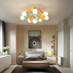 Plafoniera moderna per cameretta con sfere in vetro dimmerabile