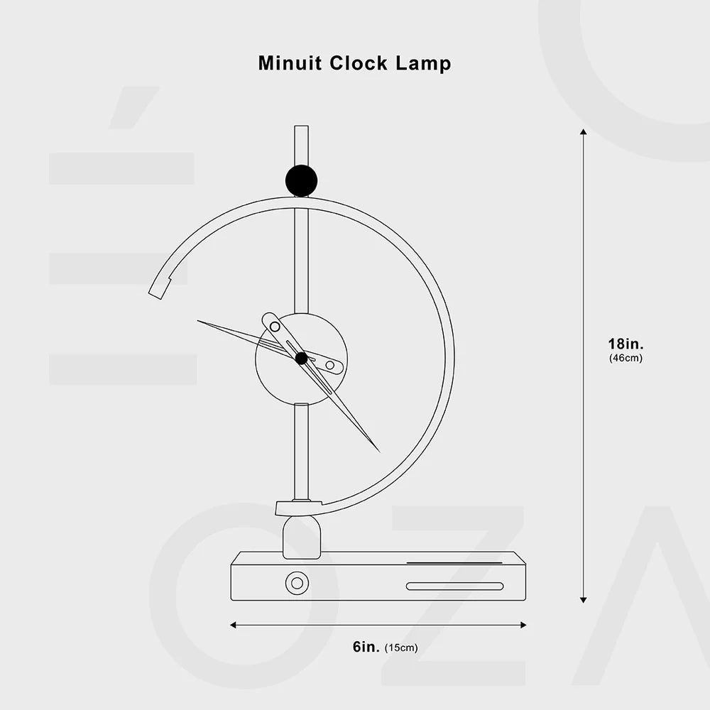 Lampada di orologio con ricarica wireless