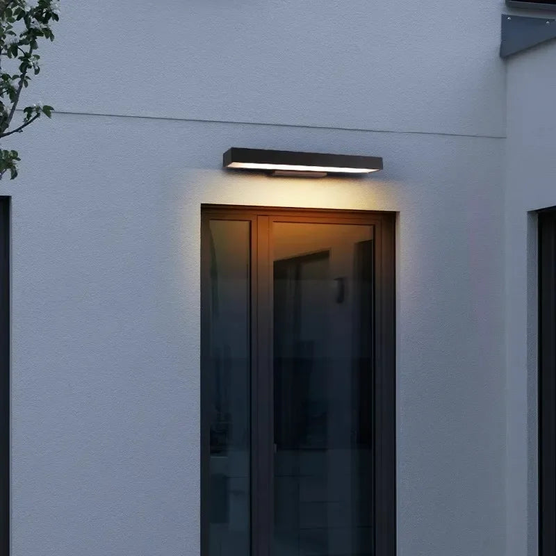 Applique da Parete da Esterno Led Nera Lineare Design Moderno