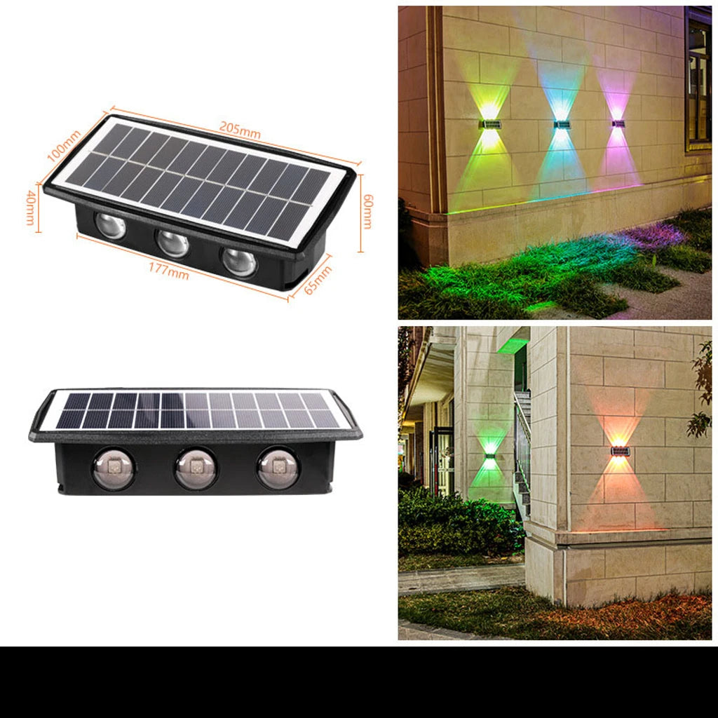 Waterproof Solar Powered Outdoor Wall Decor Light