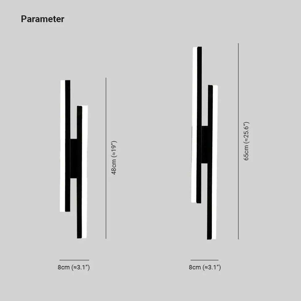 Minimalist Double Linear Dimmable Modern Wall Lights