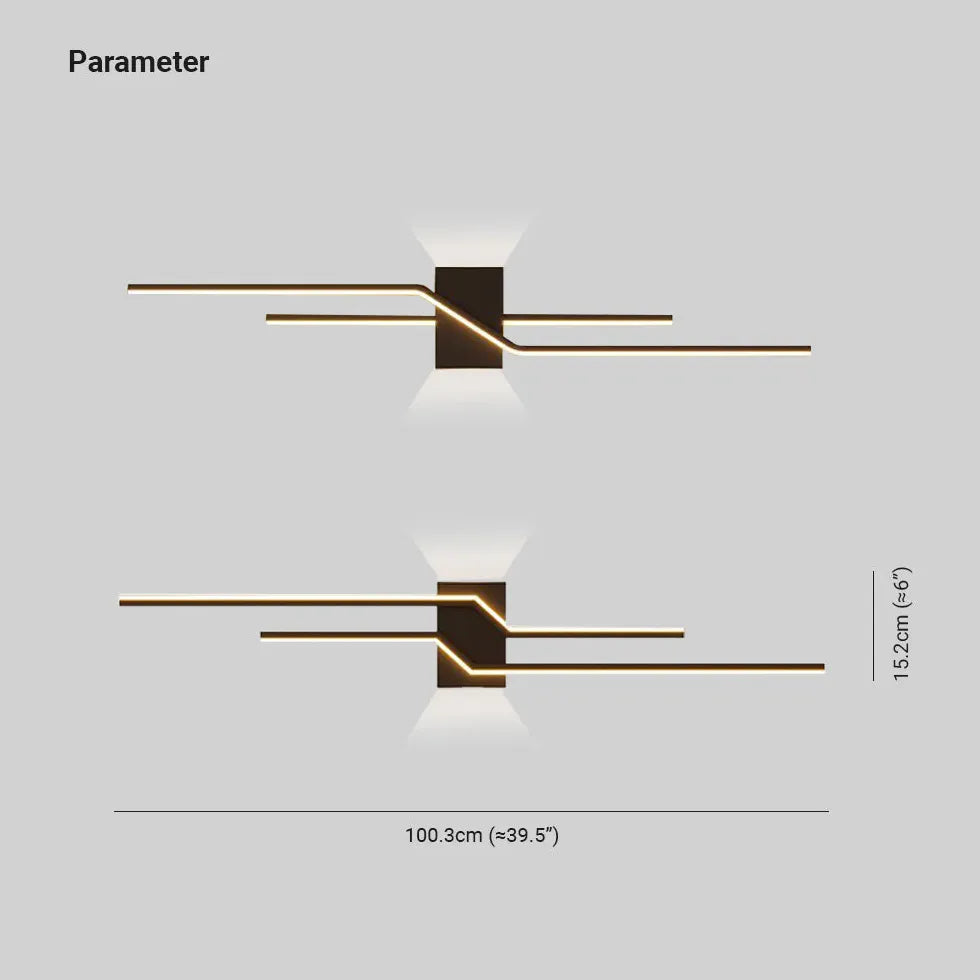 Geometria LED LED lineare Luci da parete moderna