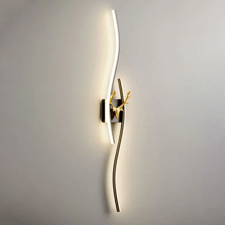 Wave Linear Remote Control Modern Wall Lights