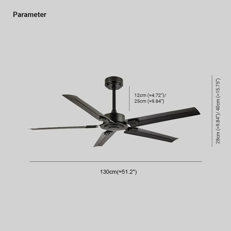 Ventilatore a soffitto moderno in ufficio nero