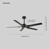 Ventilatore da Soffitto a 5 Pale Nero Industriale