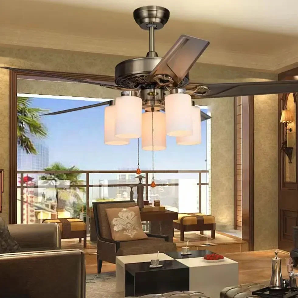 Ventilatore Industriale a Soffitto con Luce Design con Cerniera