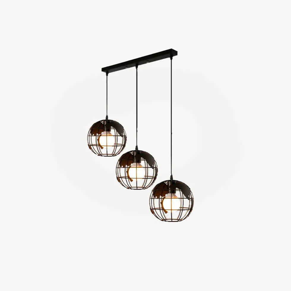 Lampadari moderni con sfere nel design nero