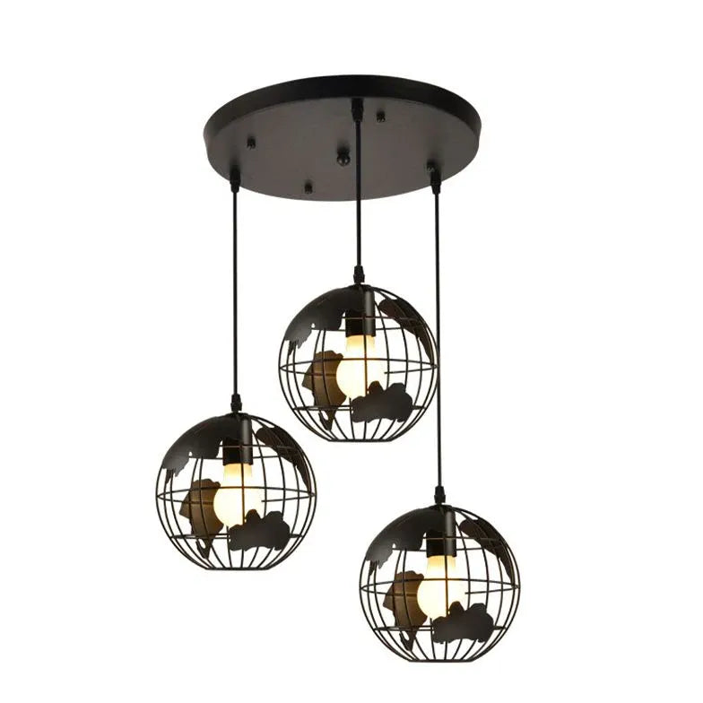 Lampadari moderni con sfere nel design nero