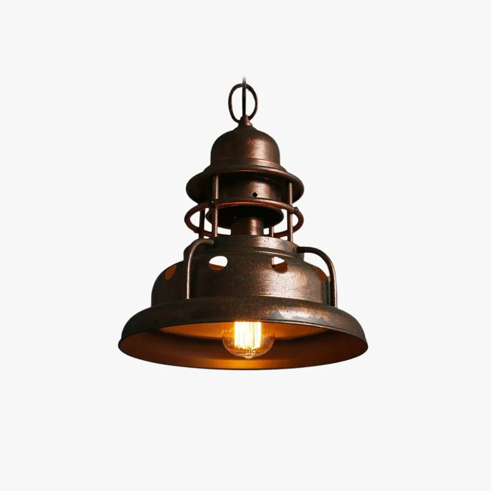 Cage Design Vintage Copper Industrial Pendant Light