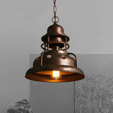 Cage Design Vintage Copper Industrial Pendant Light