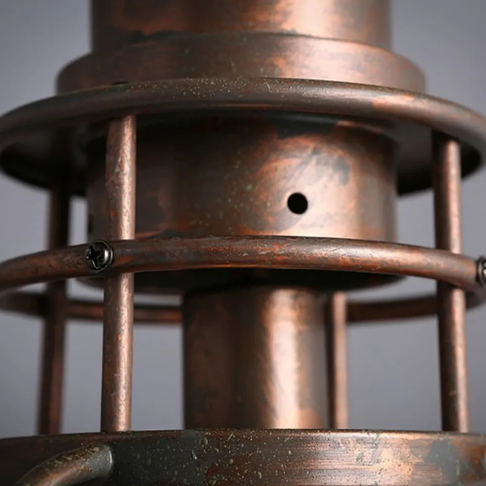 Cage Design Vintage Copper Industrial Pendant Light