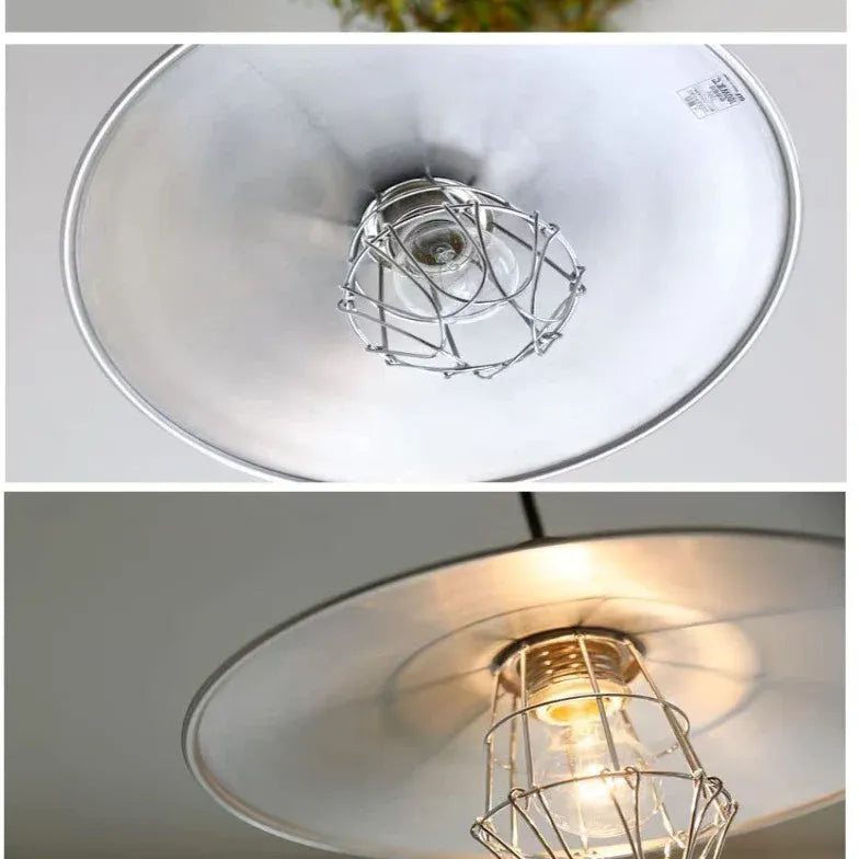 Silver Metal Industrial Kitchen Pendant Light