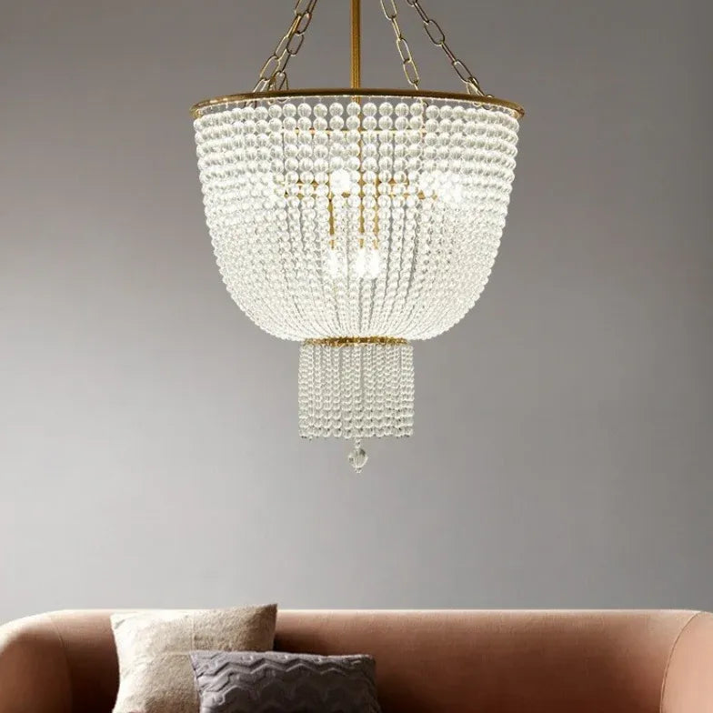 Pearl Curtain Waves for Living Room Chandelier