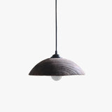 Wood Semi-Sphere Single Head Modern Pendant Light