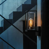 Applique da Esterno Led Doppia Luce in Stile Industriale in Metallo Nera