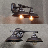 Bowl Shaped Vintage Black Wall Lamps