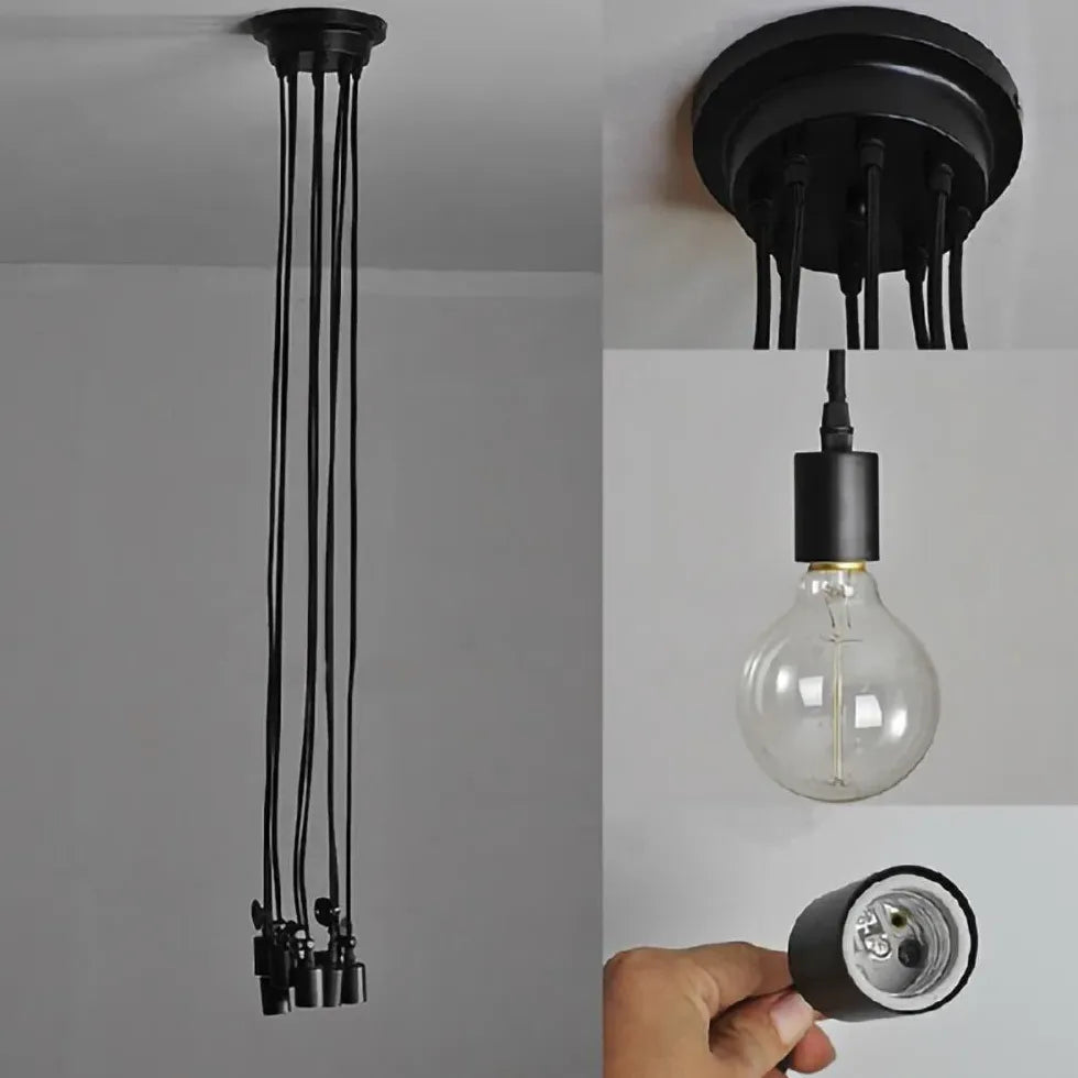 Lampadari per cucina a led Moderni neri