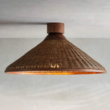 Lampadari Vintage Design in Rattan Conico