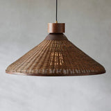 Lampadari Vintage Design in Rattan Conico