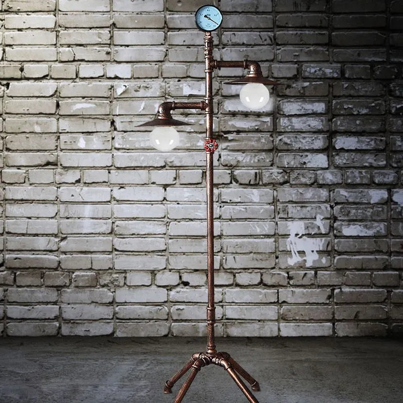 Lampada da pavimento industriale design a doppio tubo