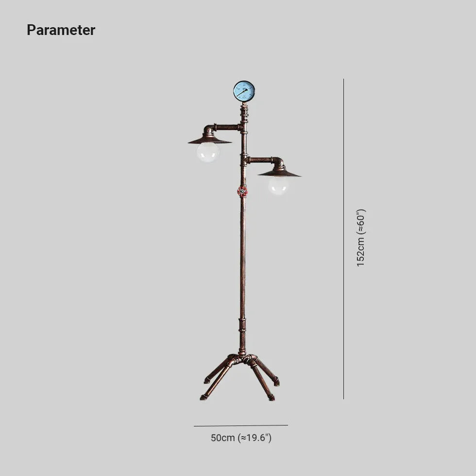 Lampada da pavimento industriale design a doppio tubo