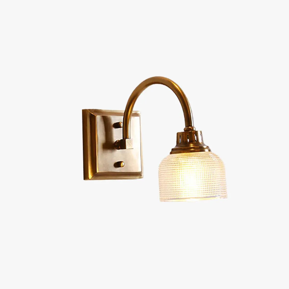 Applique vetro vintage per bagno con LED