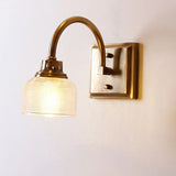 Applique vetro vintage per bagno con LED