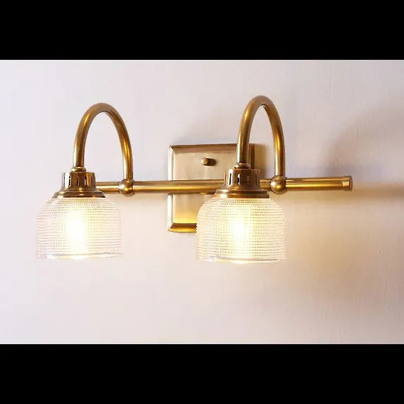 Applique vetro vintage per bagno con LED