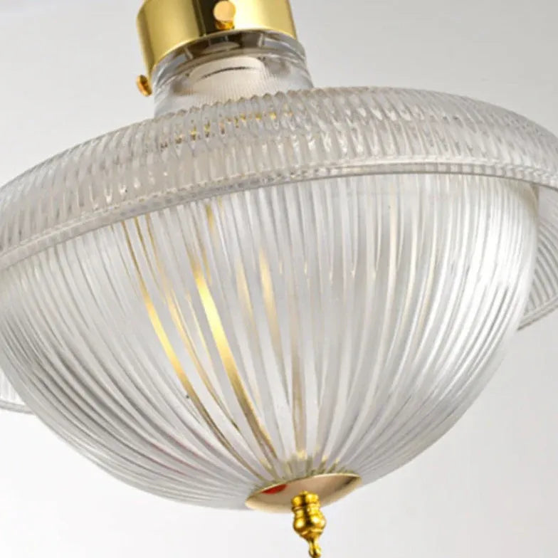 Textured Glass Shade Vintage Pendant Light