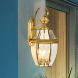 Lampade da Esterno a Muro in Ottone Vintage