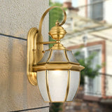 Lampade da Esterno a Muro in Ottone Vintage