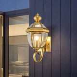 Lampade da Esterno a Muro in Ottone Vintage