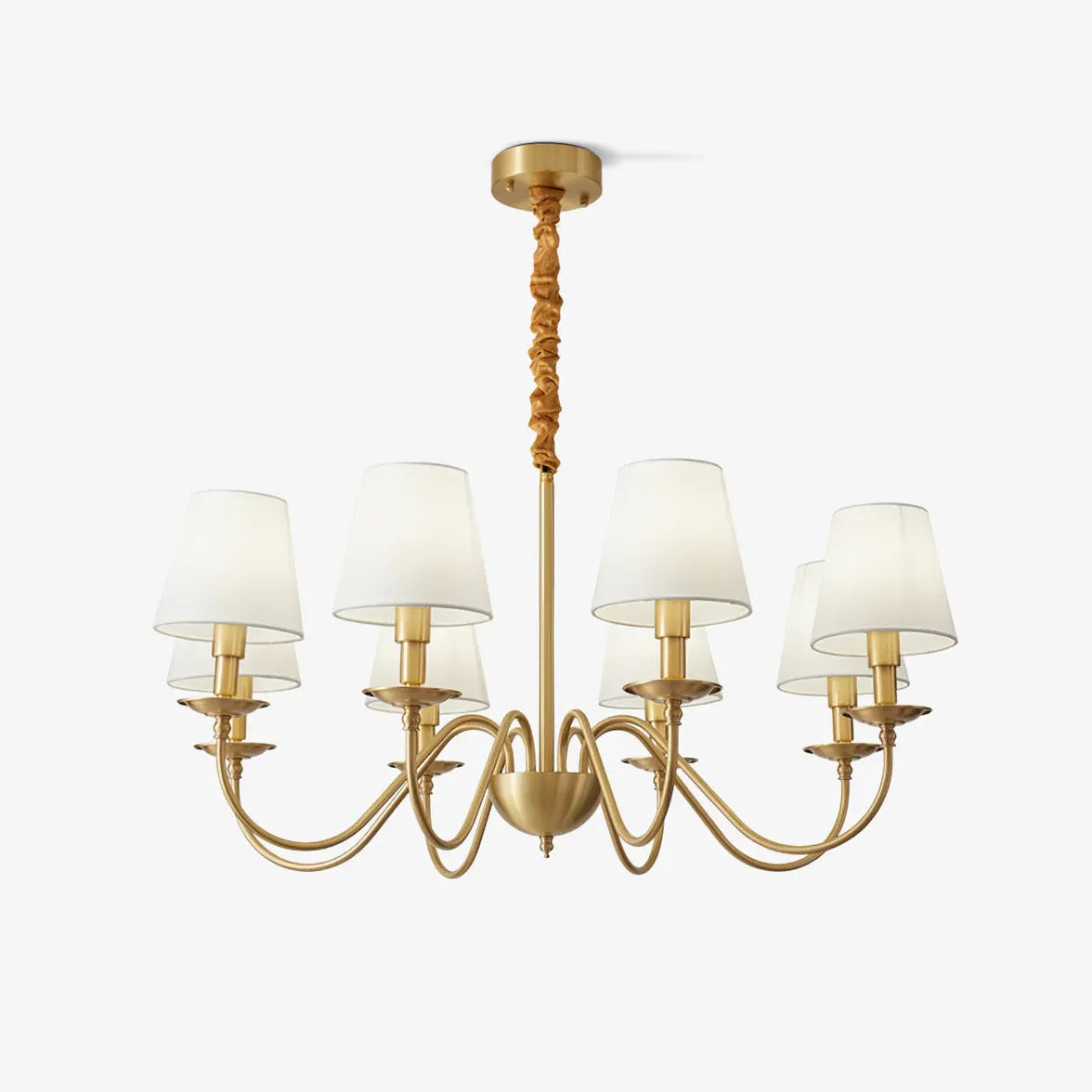 Lampadario vintage oro bianco multi-luce