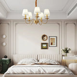 Lampadario vintage oro bianco multi-luce