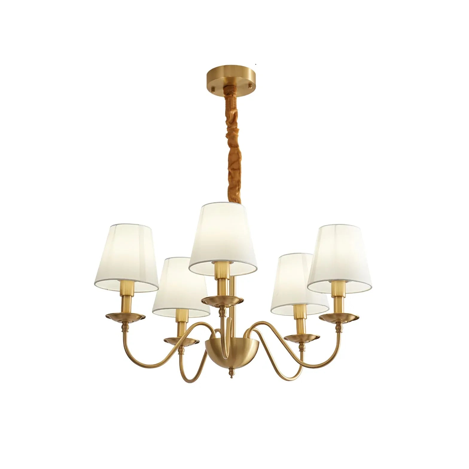 Lampadario vintage oro bianco multi-luce