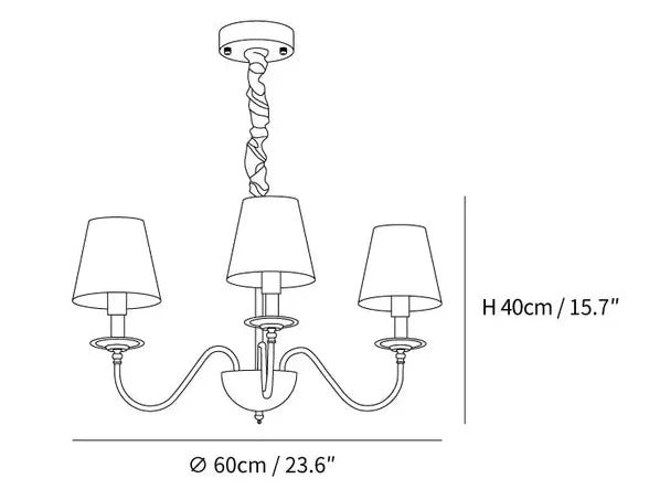 Lampadario vintage oro bianco multi-luce