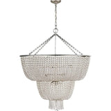 Lampadario Sospensione Cristallo Moderno Bianco Elegante