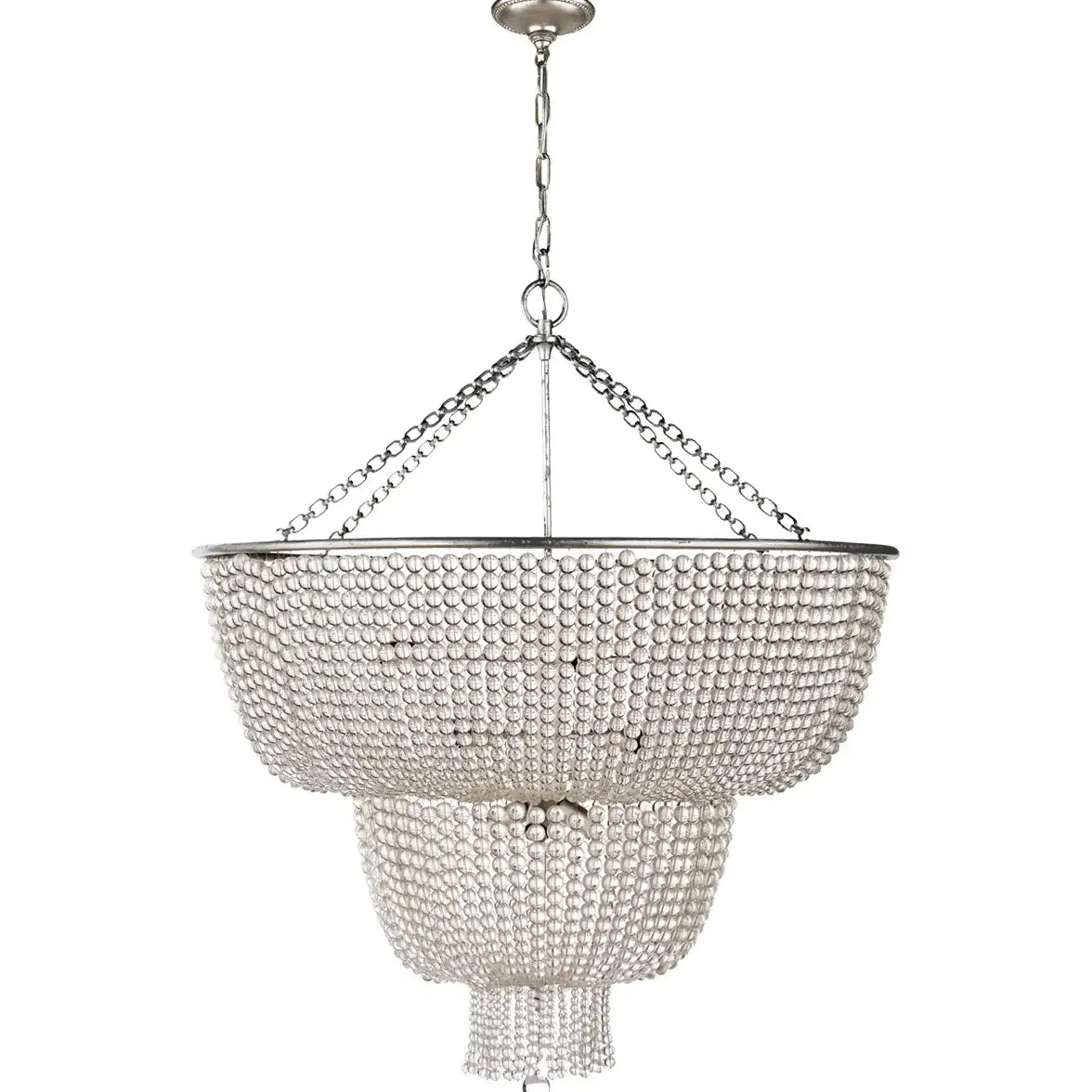 Lampadario Sospensione Cristallo Moderno Bianco Elegante