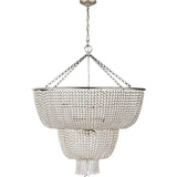 Lampadario Sospensione Cristallo Moderno Bianco Elegante