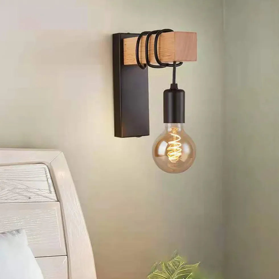 Applique da Parete con Lampadina Design Industriale