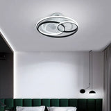 Crossed Ring Design LED Ceiling Fan Light