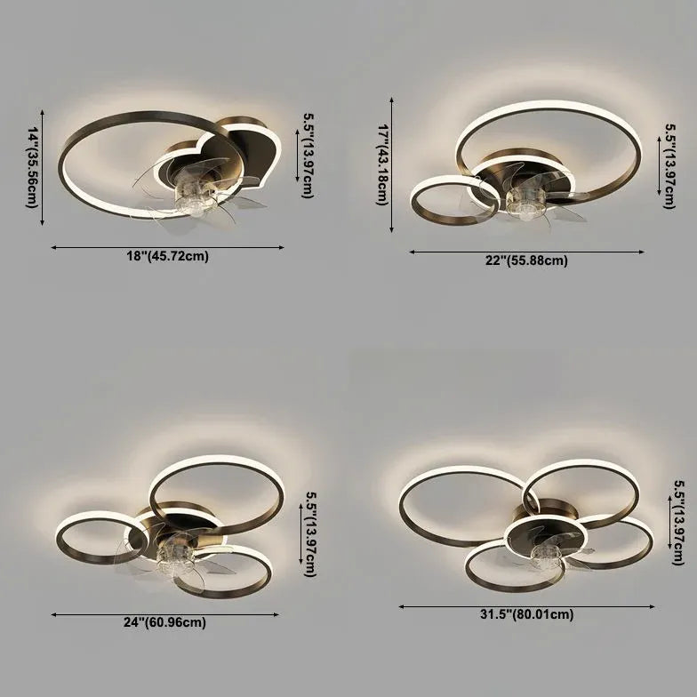 Ventilatore Vortice da Soffitto con Luce Moderna